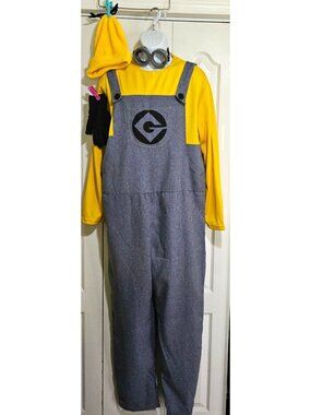 Minion Dave Men's Costume Despicable Me 2 Gloves Goggles Beanie Rubie's Adult XL